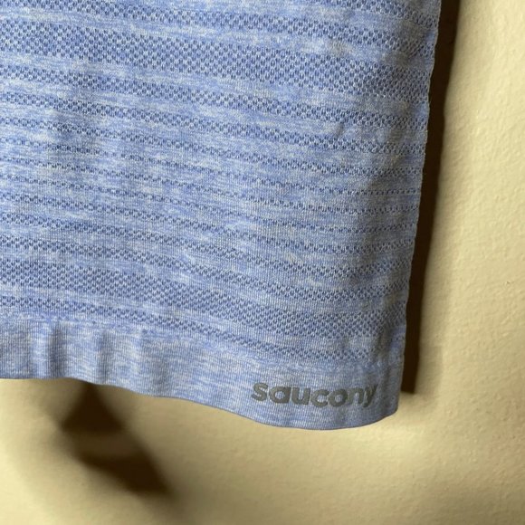Saucony Womens Racerback Tank Athletic Top Blue Size S - Picture 3 of 10